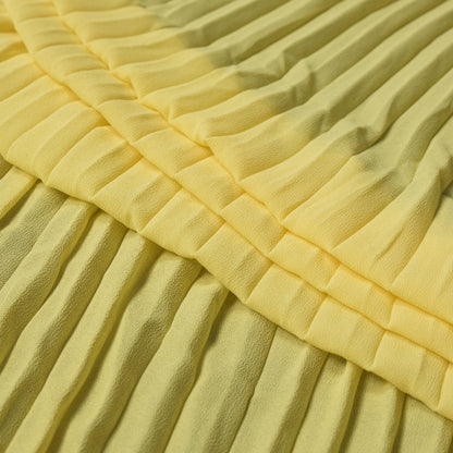Accordion Pleated Chiffon - Mellow Yellow - Etereo Collection Detail