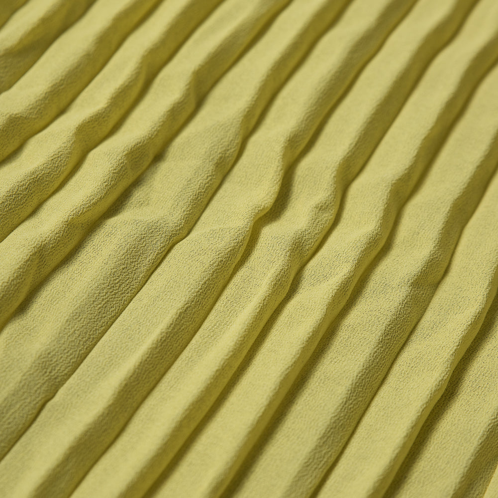 Accordion Pleated Chiffon - Mellow Yellow - Etereo Collection Full