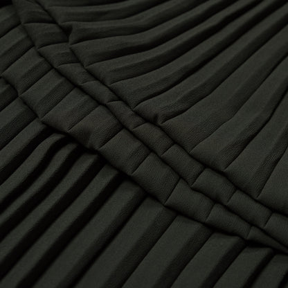 Accordion Pleated Chiffon - Forest Green - Etereo Collection Detail