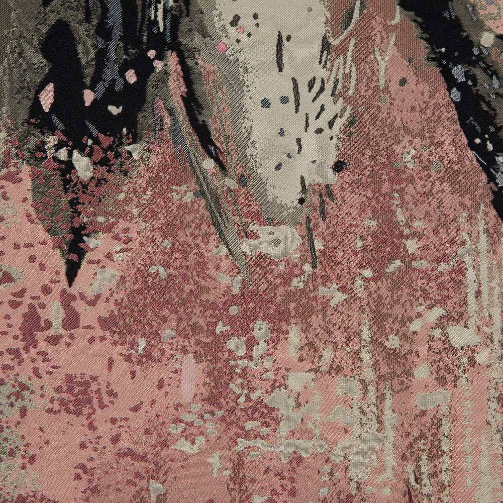 Pink, Beige and Black Abstract Jacquard Full