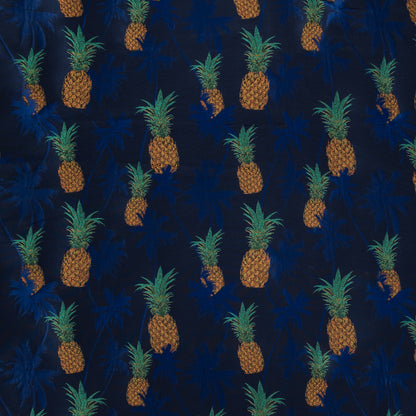 Royal Blue Pineapple Polyester Jacquard