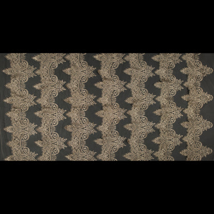 Lace Fringe on Mesh - Metallic Gold Full