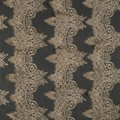 Lace Fringe on Mesh - Metallic Gold