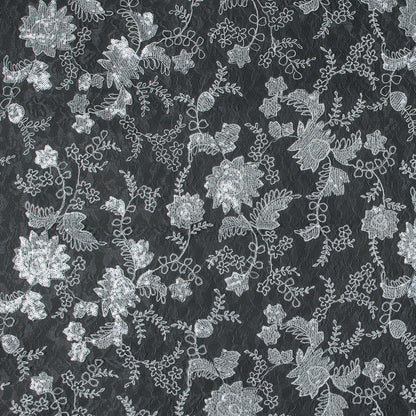White Sequined Chantilly Bridal Lace