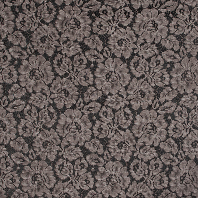 Pad Dyed Cotton Lace - Coffee Floral - Stevie Collection