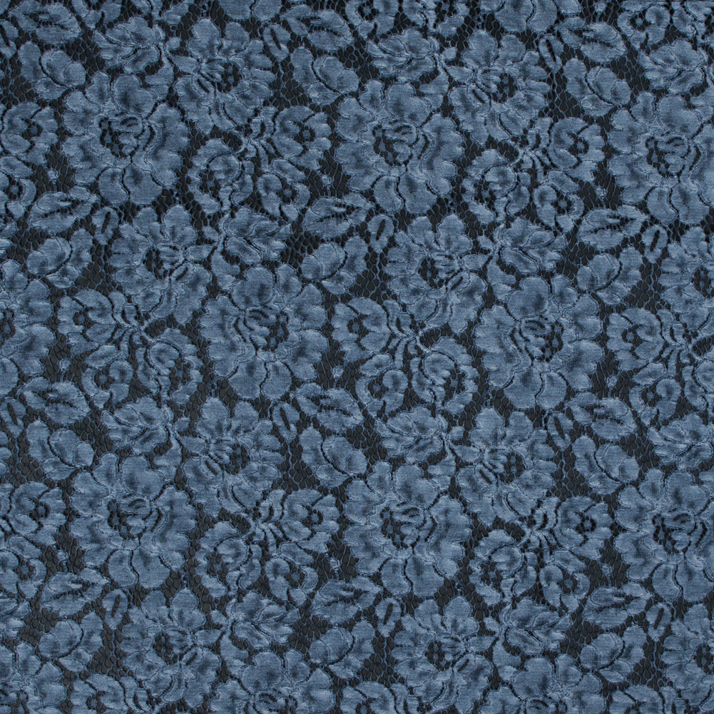 Pad Dyed Cotton Lace - Navy Floral - Stevie Collection