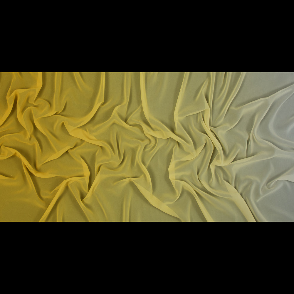 Ombre Polyester Chiffon - Yellow - Sammi Collection Folded