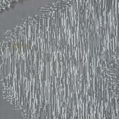 Organza Burnout Jacquard - Silver Chevron Full