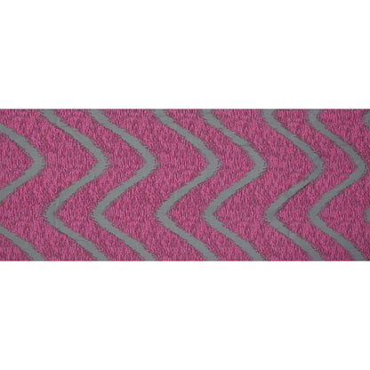 Organza Burnout Jacquard - Pink Chevron Folded