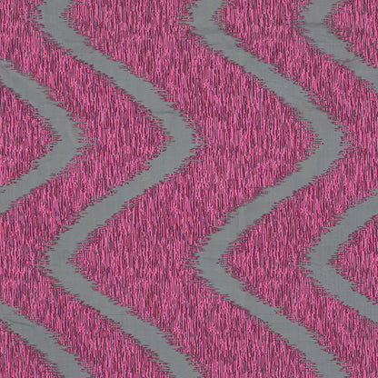 Organza Burnout Jacquard - Pink Chevron