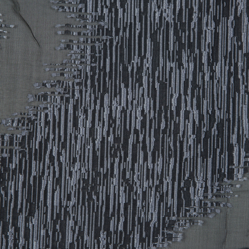 Organza Burnout Jacquard - Gray Chevron Full
