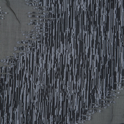 Organza Burnout Jacquard - Gray Chevron Full