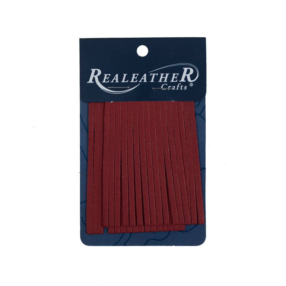 Realeather Red Deerskin Fringe Trim