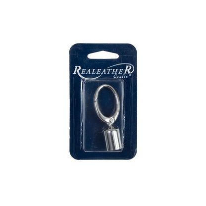 Realeather Chrome Tassel Topper Key Chain Detail