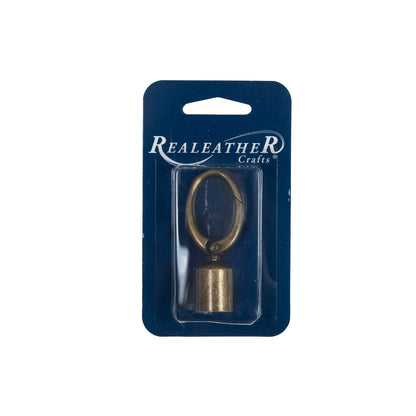 Realeather Brass Tassel Topper Key Chain Detail