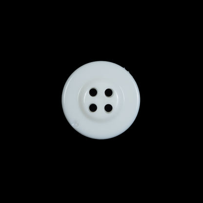 White Plastic Anchor 4-Hole Button - 24L/15mm Detail