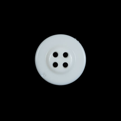 White Plastic Anchor 4-Hole Button - 28L/18mm Detail