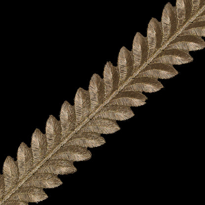 Metallic Copper Iron-on Leaf Trim - 1.25" Detail