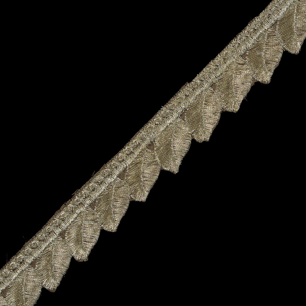 Metallic Gold Iron-on Leaf Trim - 0.75" Detail