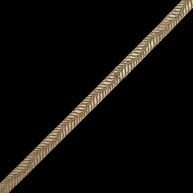 Gold Metallic Jacquard Ribbon - 0.5"