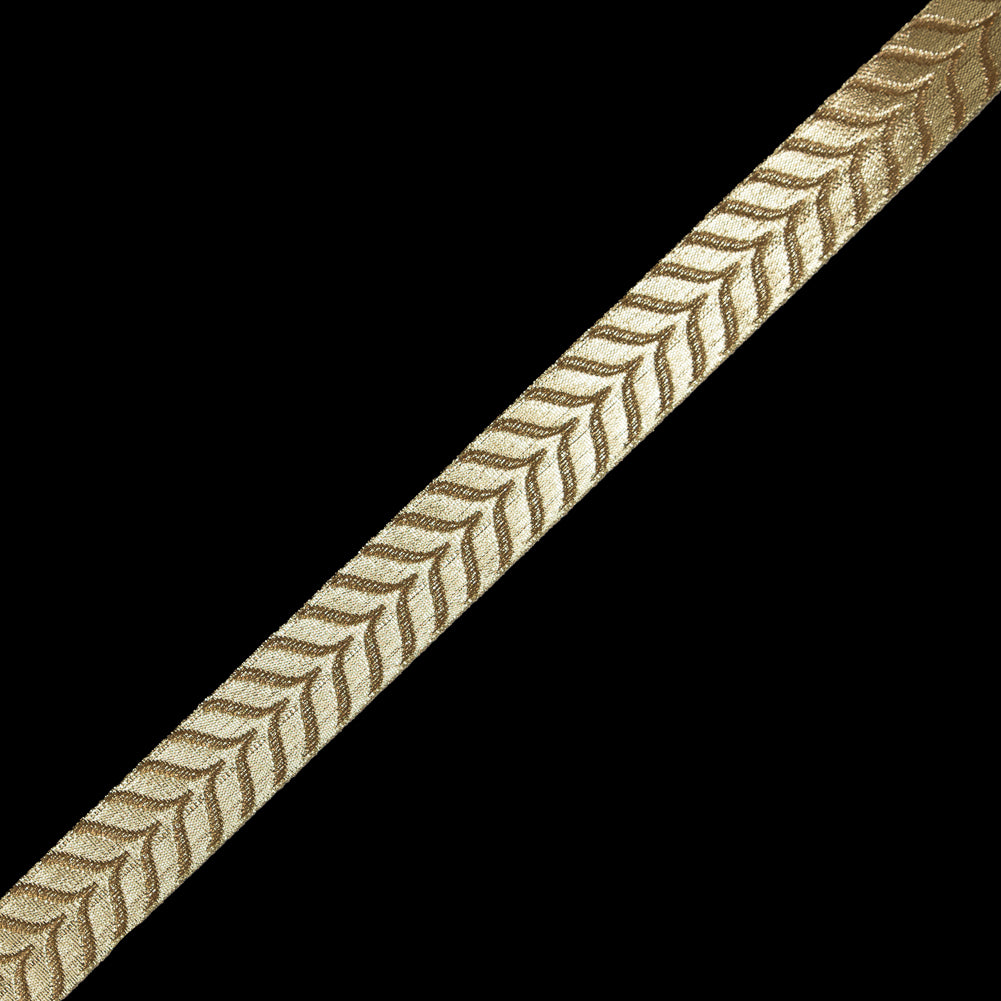 Metallic Gold Jacquard Ribbon - 1"