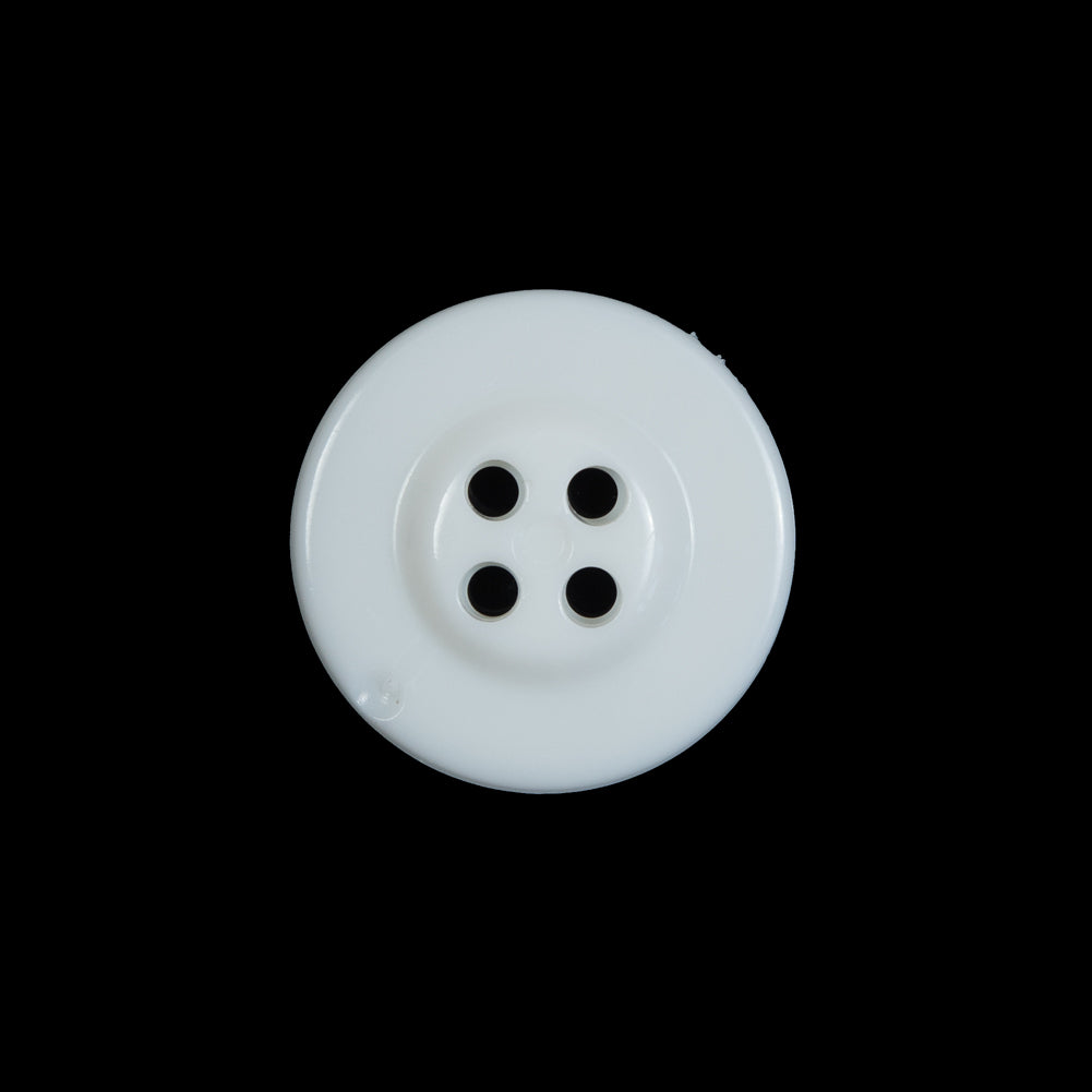 White Plastic Anchor 4-Hole Button - 32L/20mm Detail