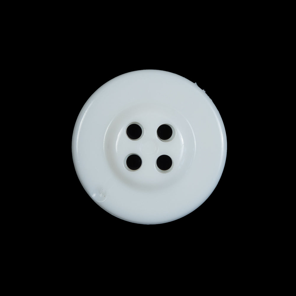 White Plastic Anchor 4-Hole Button - 36L/23mm Detail