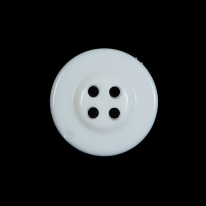 White Plastic Anchor 4-Hole Button - 36L/23mm Detail