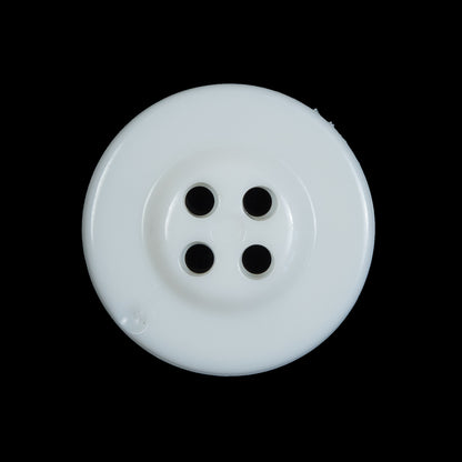 White Plastic Anchor 4-Hole Button - 40L/25.5mm Detail