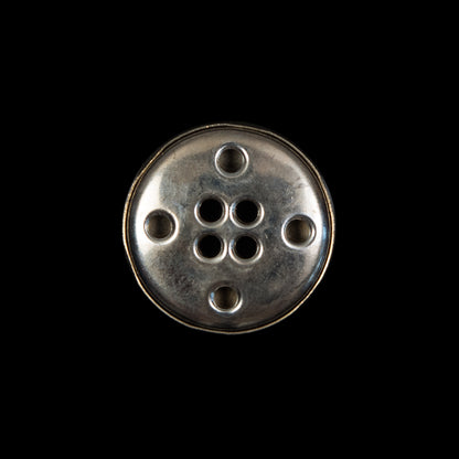 Silver Metal 4-Hole Button - 32L/20mm Detail