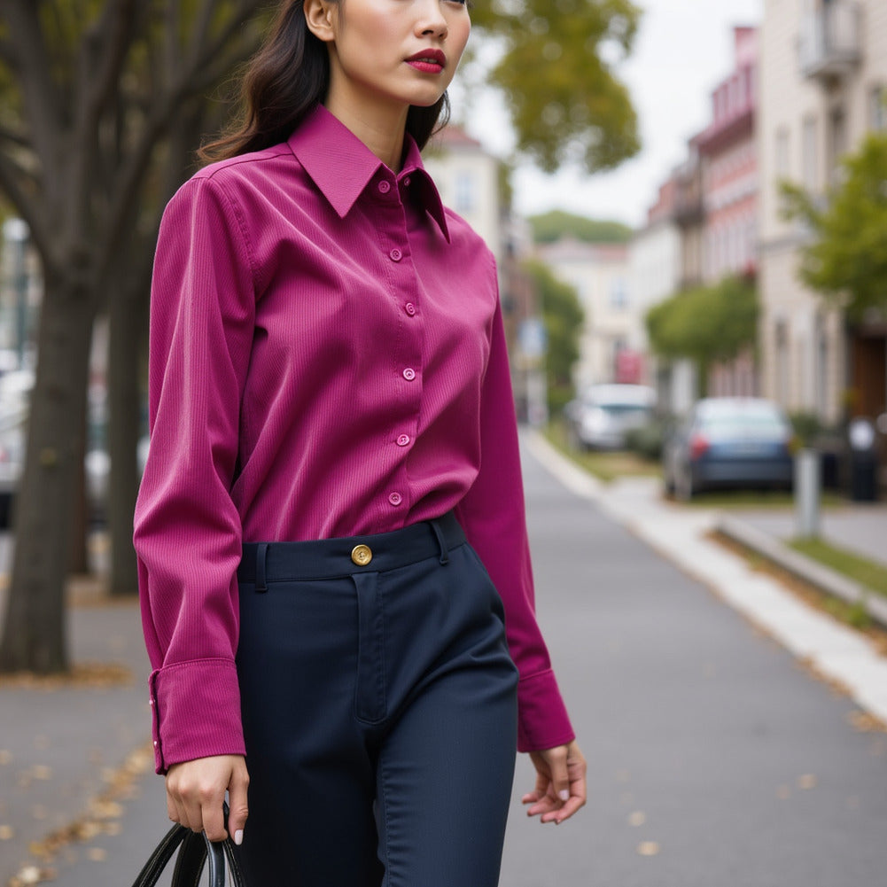 Featherwale Cotton Corduroy - Candy Pink - Dawn Collection - Editorial