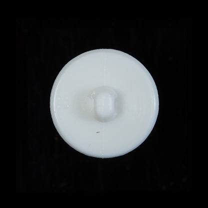 Italian White Beveled Shank Back Button - 36L/23mm Detail