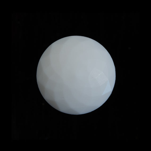 Italian White Beveled Shank Back Button - 36L/23mm