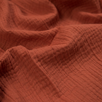 Double Cotton Gauze - Orange Rust - Talamanca Collection Full