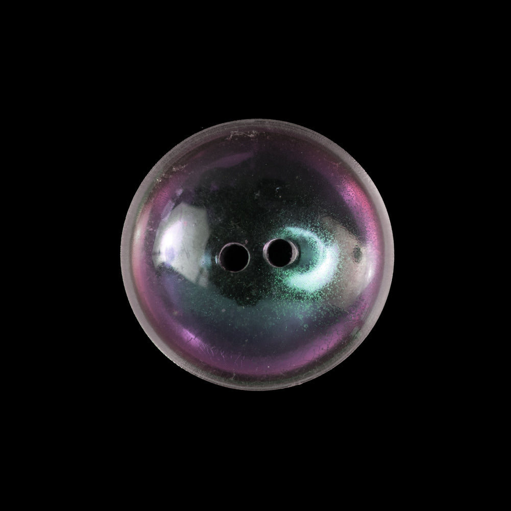 Iridescent Pink Plastic Button - 36L/23mm Detail