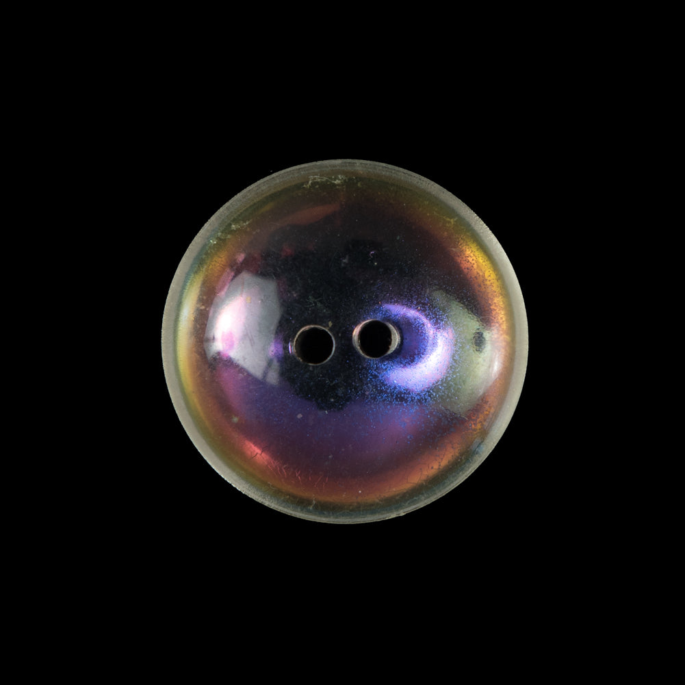 Iridescent Pink Plastic Button - 36L/23mm