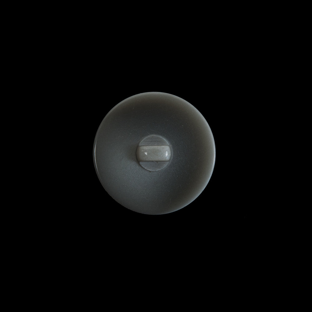 Italian Light Gray Flat Shank Back Button - 24L/15mm Detail