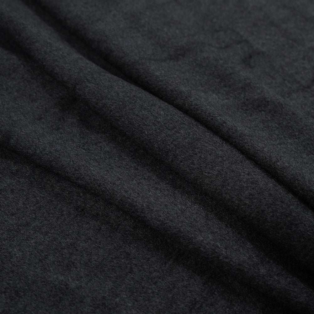Charcoal Stretch One Sided Fleece-Backed Knit Detail