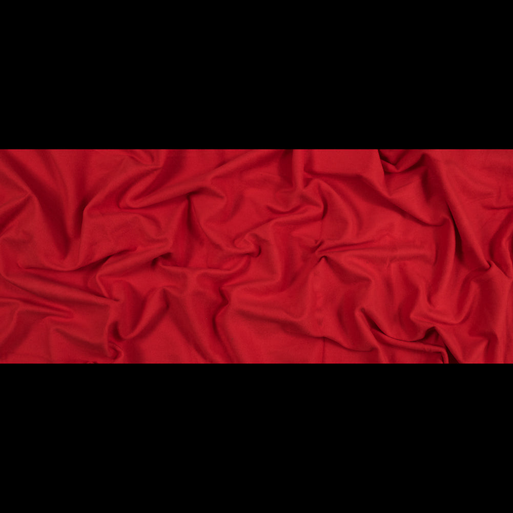 Fleece-Backed Stretch Cotton Knit - Red - Cecil Collection Folded