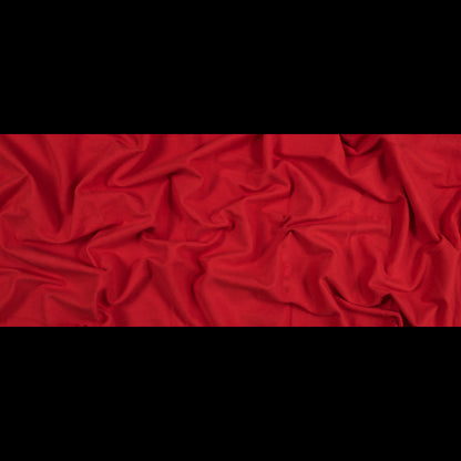 Fleece-Backed Stretch Cotton Knit - Red - Cecil Collection Folded