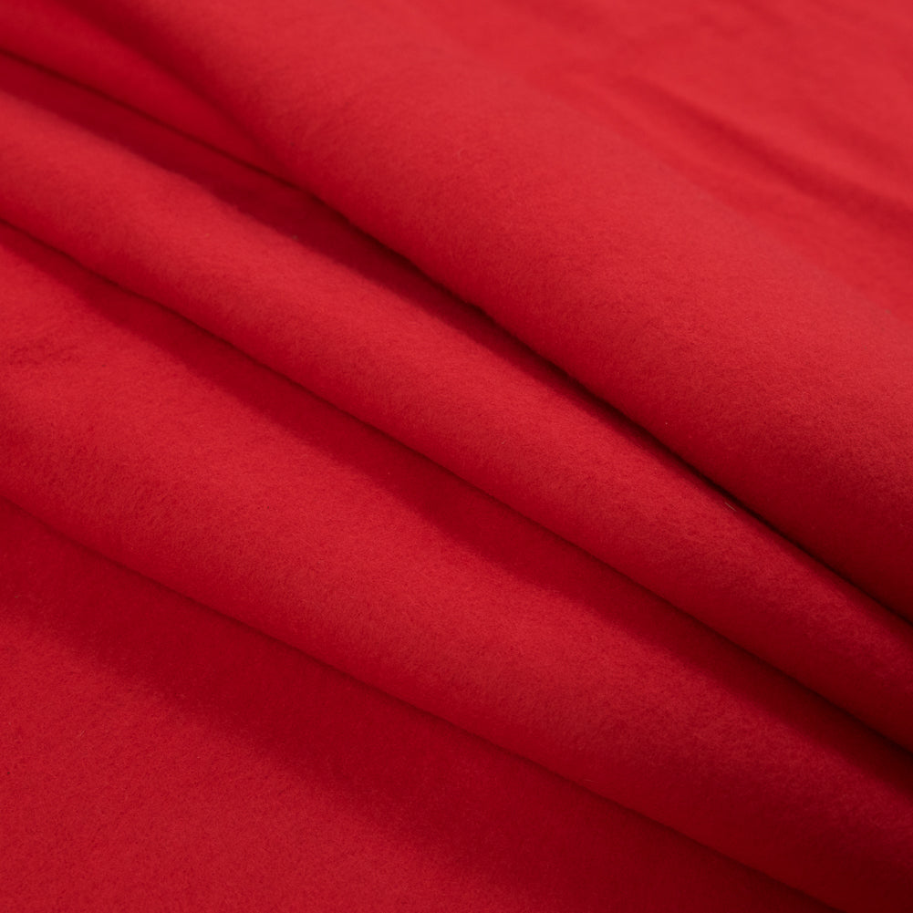 Fleece-Backed Stretch Cotton Knit - Red - Cecil Collection Detail