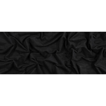 Fleece-Backed Stretch Cotton Knit - Black - Cecil Collection Folded