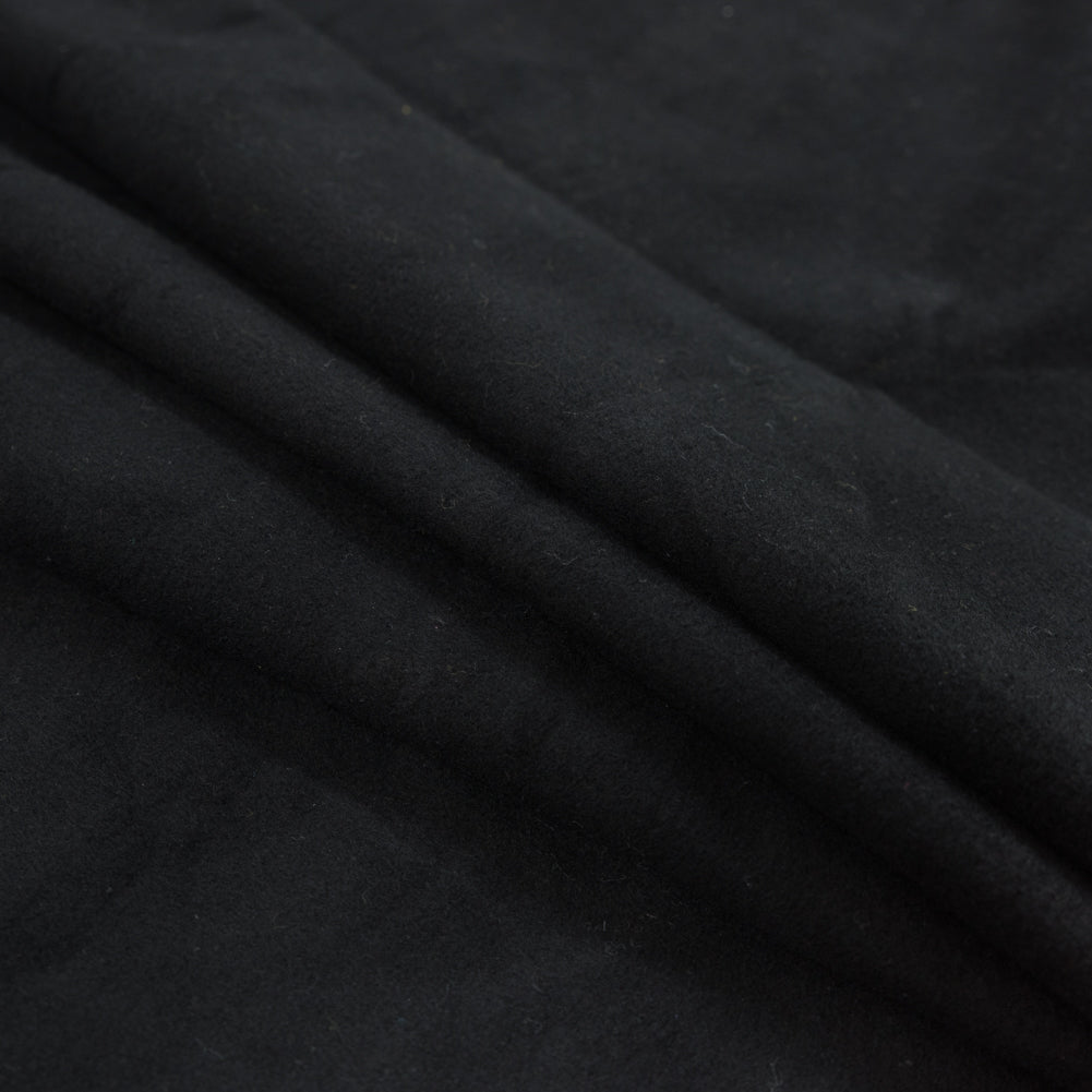Fleece-Backed Stretch Cotton Knit - Black - Cecil Collection Detail