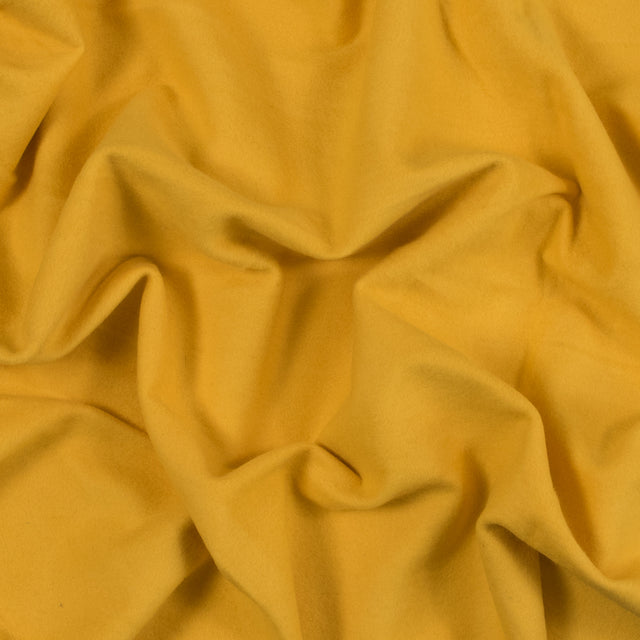 Fleece-Backed Stretch Cotton Knit - Gamboge - Cecil Collection