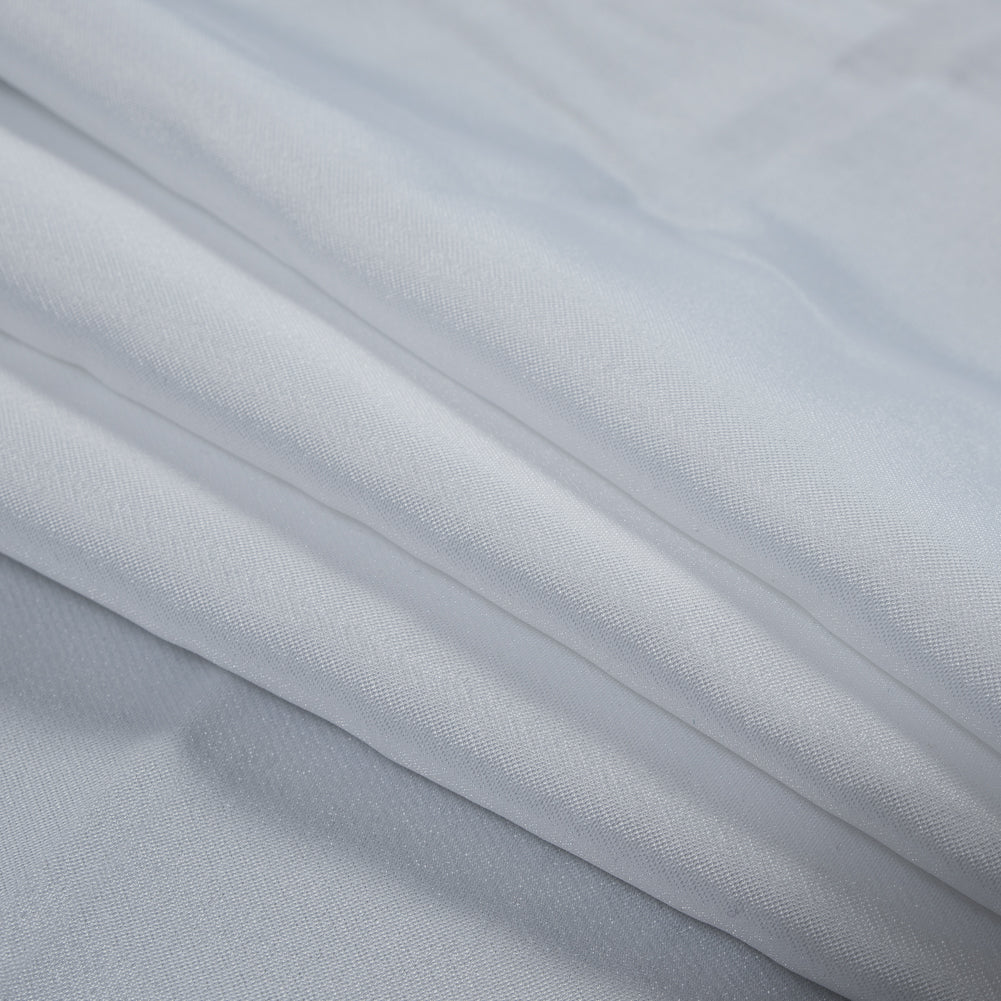 Luminous White Polyester Twill Folded