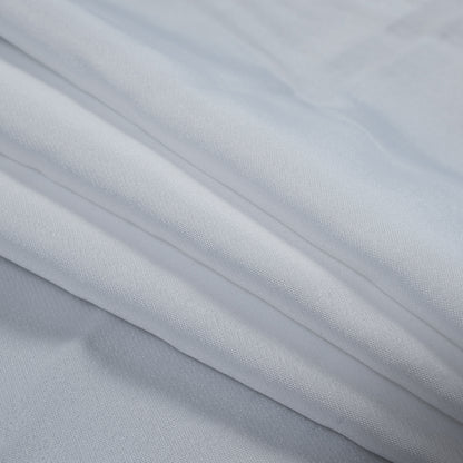 Luminous White Polyester Twill Folded