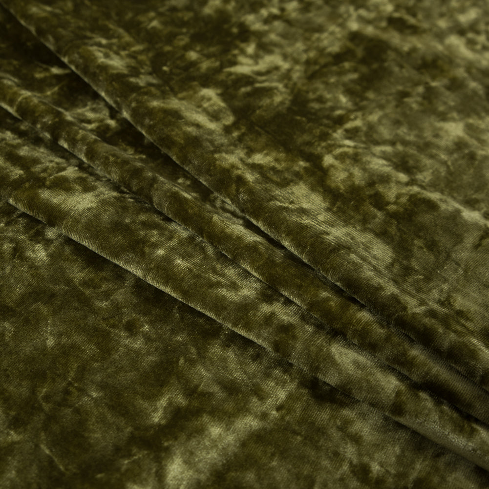 Crushed Velour - Woodbine Green - Auguste Collection Detail