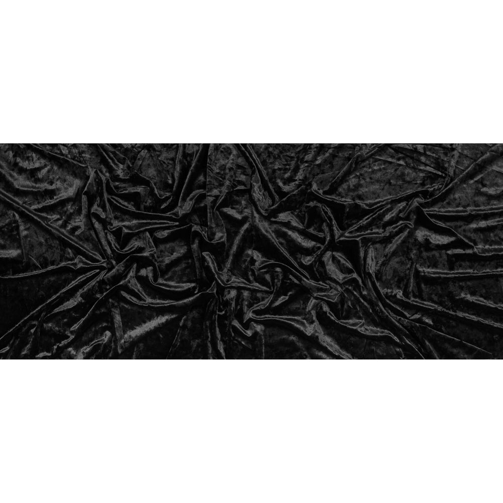 Crushed Velour - Black - Auguste Collection Folded