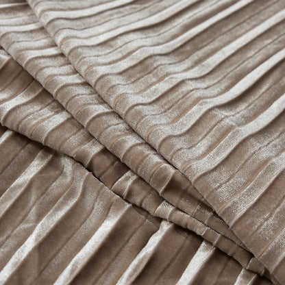 Pleated Velour - Moonbeam - Tver Collection Detail
