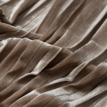 Pleated Velour - Moonbeam - Tver Collection Full